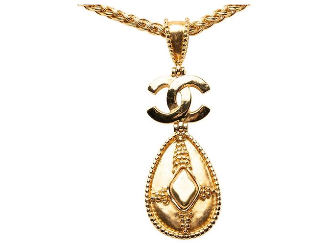 Collana Chanel Vintage Coco Mark Rogue Chain D'oro