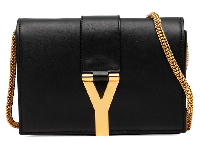 Bolsa de ombro com corrente Y-Line Saint Laurent Preto