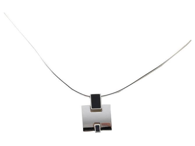 Hermès Hermes Eileen Chain Anhänger Halskette Schwarz 