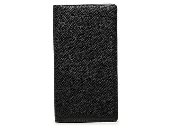 Louis Vuitton Taiga Bi-Fold Long Wallet Black