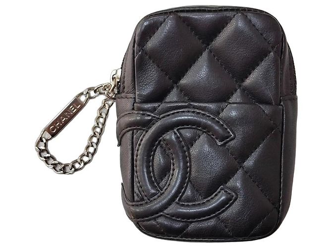 Chanel Quilted Leather Mini Clutch Black