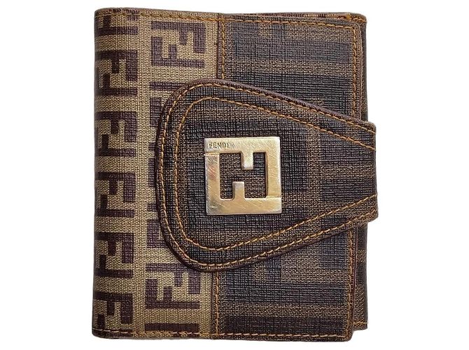 Fendi Zucca Monogram Wallet Brown