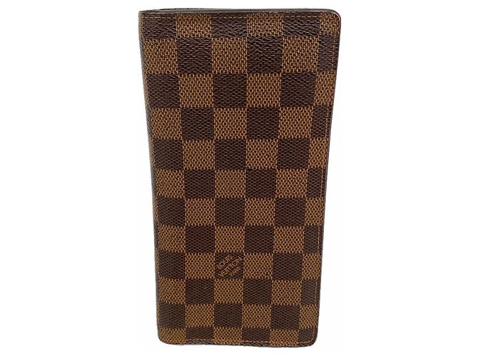 Louis Vuitton Damier Portefeuille Brazza Long Wallet Damier ebene