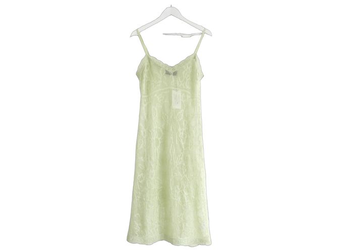 Simone Rocha Floral Jacquard Mesh Slip-Kleid