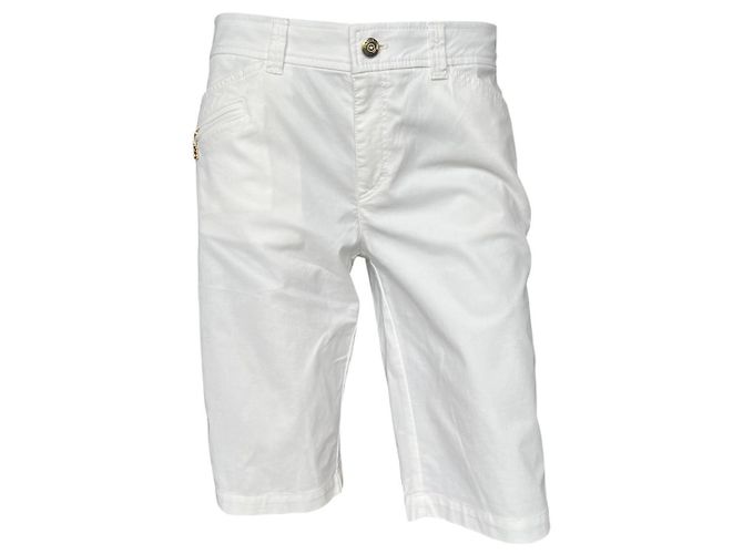 Bogner Short en mélange de coton blanc