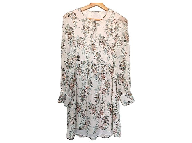 Ikks Maxikleid mit Blumenprint Weiß Mehrfarben