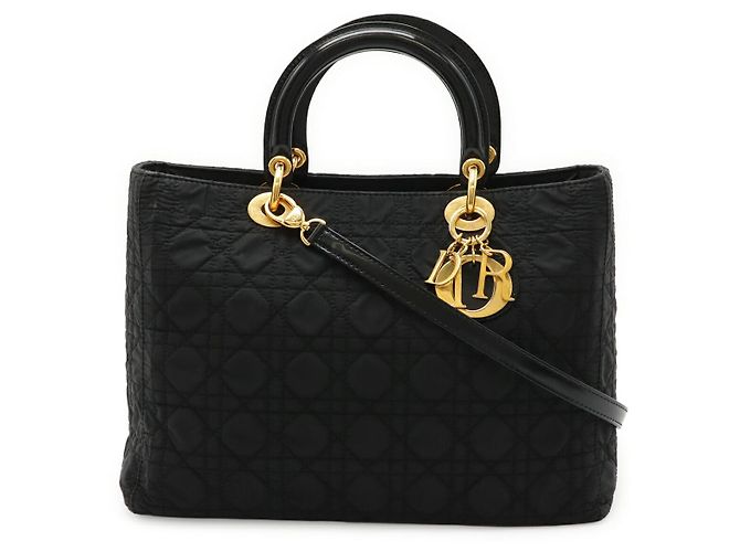 Borsa 2way Christian Dior Lady Dior Cannage Nylon Nero