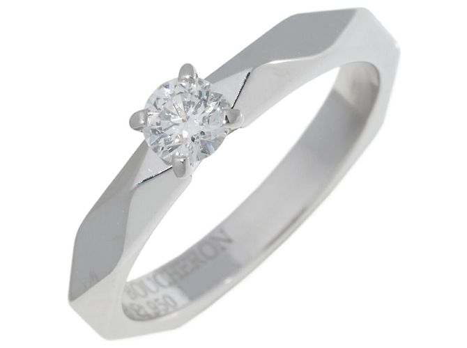 Boucheron Facette Pt950 Diamond Ring Size 8 Silvery