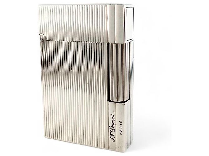 Autre Marque Dupont Gatsby Stripe Pattern Lighter Silvery