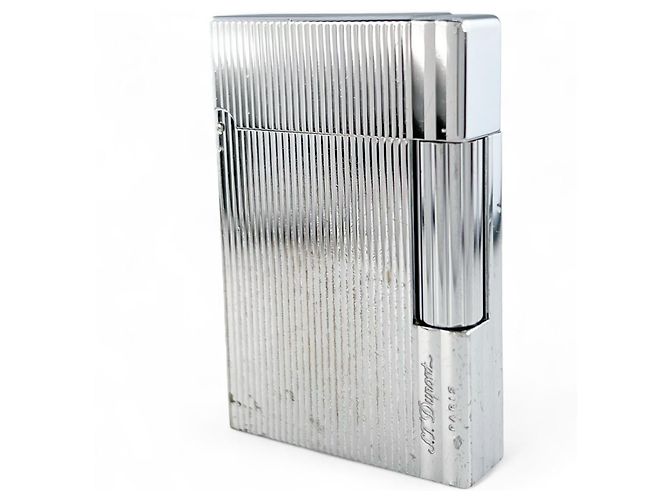 Autre Marque Dupont Gatsby Stripe Pattern Lighter Silvery