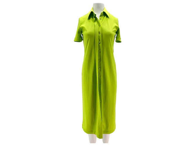 Tod's Kleid in Neon Grün aus Polyester