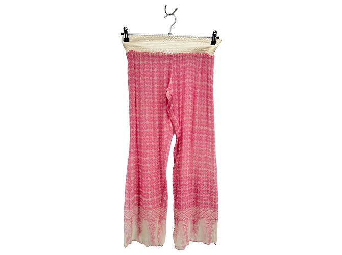Autre Marque Calça rosa e branca