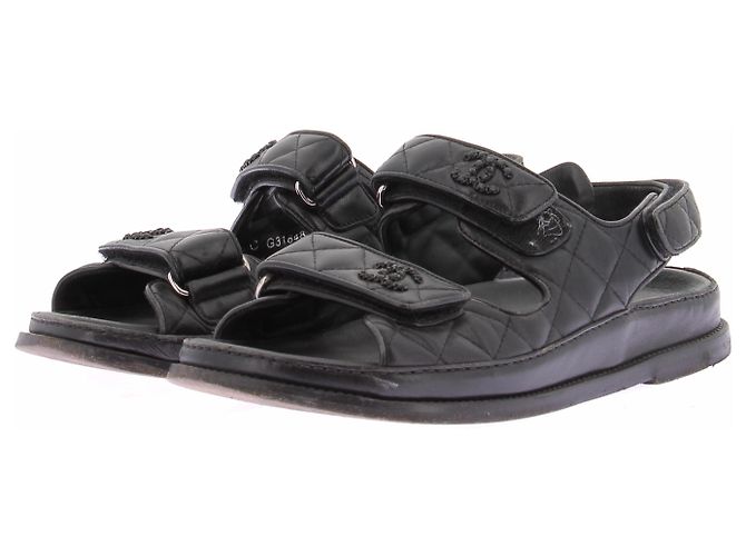 Chanel Sandali "Dad Sandals" neri Nero
