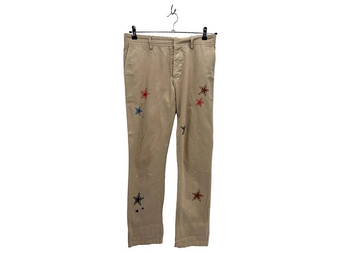 Autre Marque Calça bege com estrelas