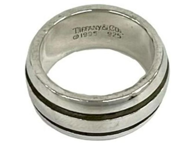 Tiffany & Co Anello Tiffany Vintage Grooved Double Line Argento