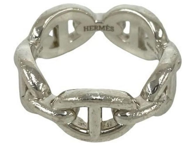 Ring Hermès Anello HERMES Chaine d'Ancre Enchainée Argento