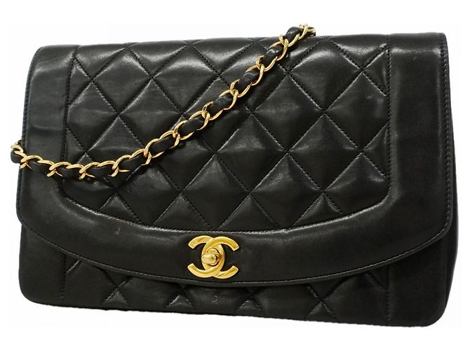 Borsa a Spalla Chanel Diana Chain Nero