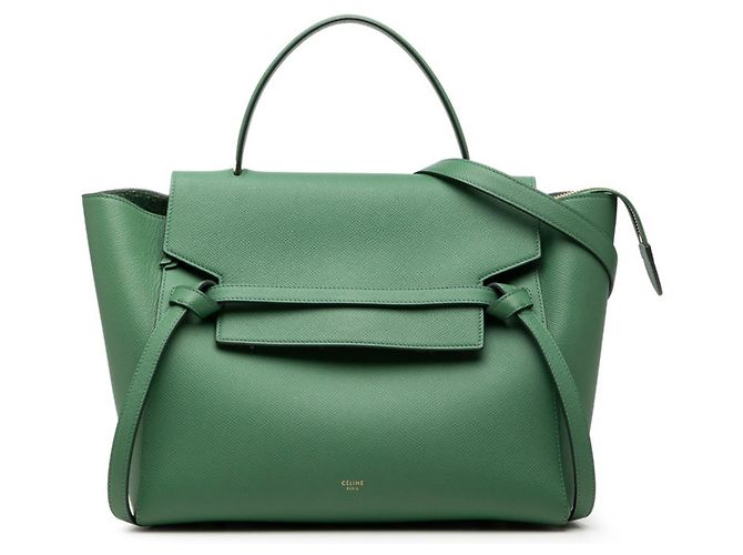 Belt Bag Céline Bolsa cinto de couro verde Celine