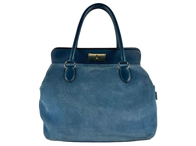 Hermès Bolsa Hermes Toolbox 26 em Blue Thalassa Azul