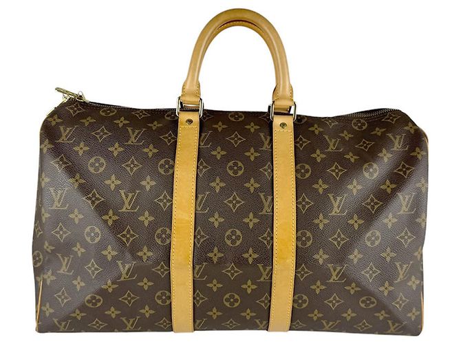 Keepall Bolsa Boston Monogram Louis Vuitton Marrom Monograma