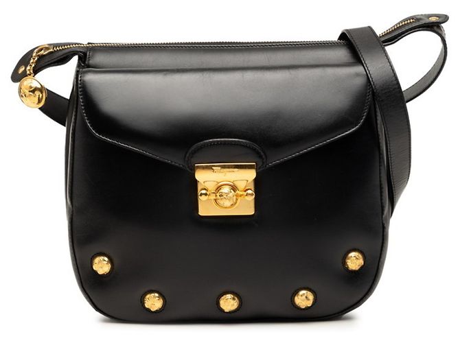 Borsa a tracolla in pelle nera Salvatore Ferragamo Nero