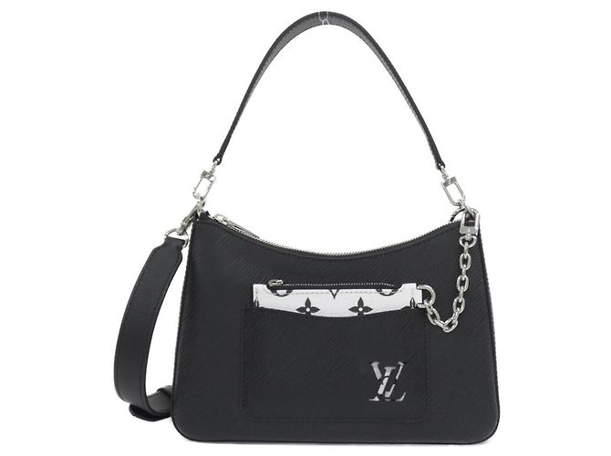 Borsa a Spalla Louis Vuitton Epi Marelle Nero