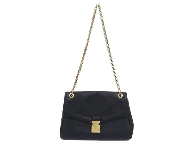 Louis Vuitton Monogram Empreinte Saint Germain PM Schultertasche Schwarz