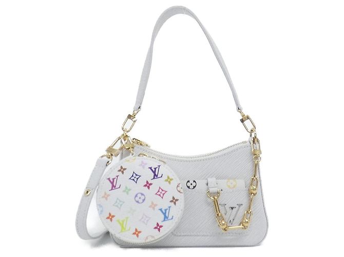 Sac à l'épaule Louis Vuitton Epi Marellini M13100 Blanc