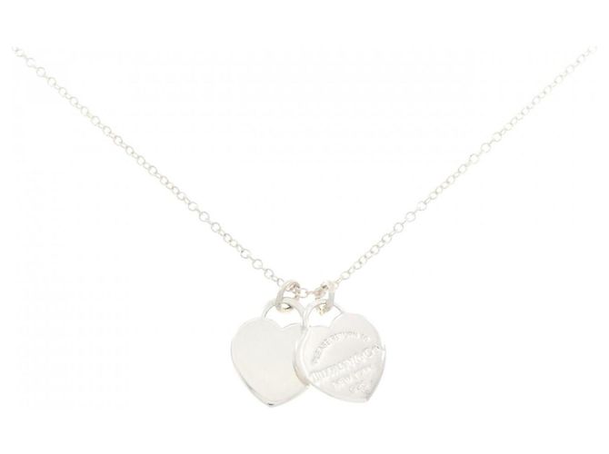 Tiffany & Co. Return to Double Heart Mini-Halskette Silber