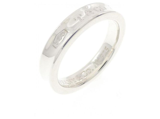 Tiffany & Co. 1837 Narrow Silver Band Ring Ring