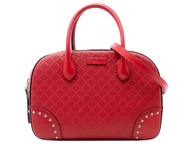 Borsa Gucci Red Diamante Bright Leather Rosso