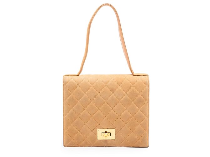 Chanel Rita Flap in scamosciato trapuntato beige