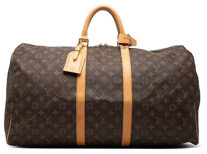 Louis Vuitton Marrom Monogram Keepall 55