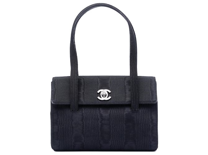 Borsa Chanel Black CC Silk Grosgrain Nero
