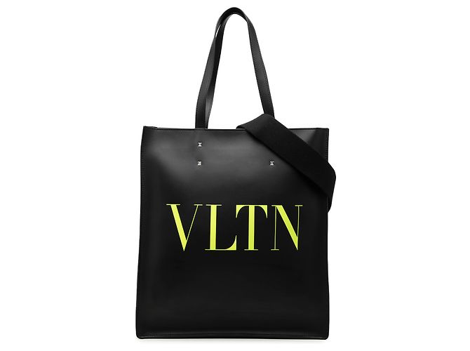 Tote Rockstud VLTN em couro de bezerro preto Valentino