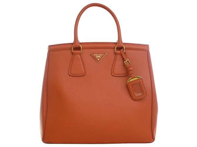 Tote Prada Orange Saffiano Lux Parabole Laranja