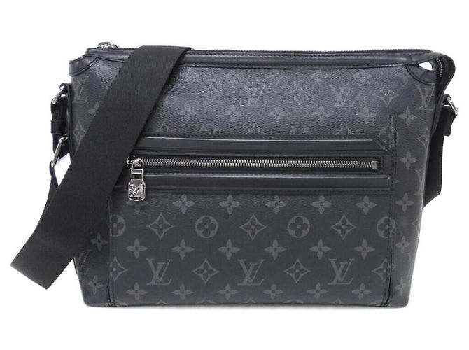Louis Vuitton Monogram Eclipse Odyssée Messenger PM Shoulder Bag Black
