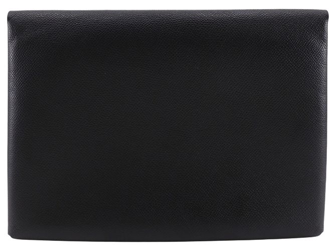 Hermès Clutch Calvi GM Hermes Preto Verde