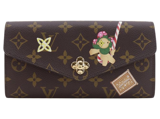 Sarah Cartera larga Louis Vuitton Monogram Castaño
