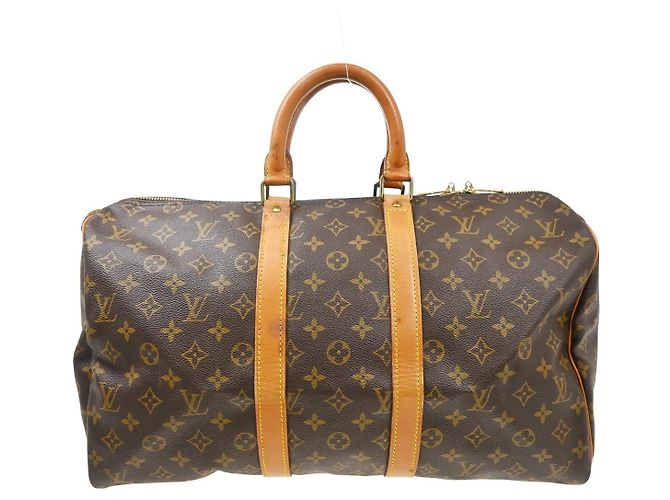 Louis Vuitton Keepall Monogram Canvas 45 Castaño