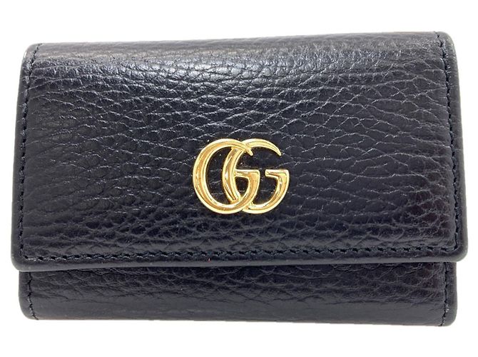 Gucci GG Marmont Leather Keycase Black