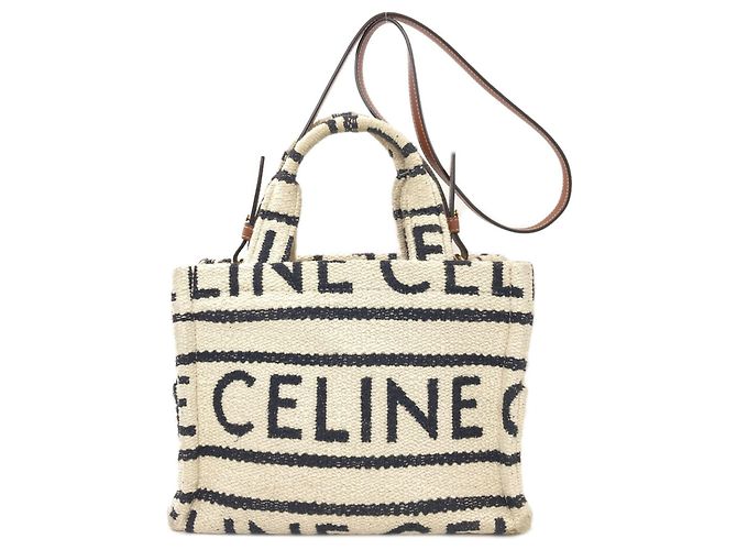 Céline Bolsa 2-Way Celine Small Cabas Thais Branco