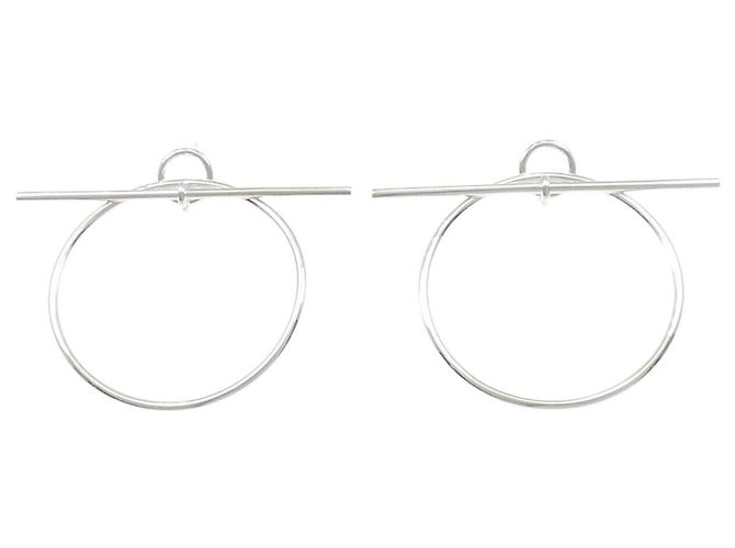 Hermès Hermes Echappet Silber Stechohrringe 