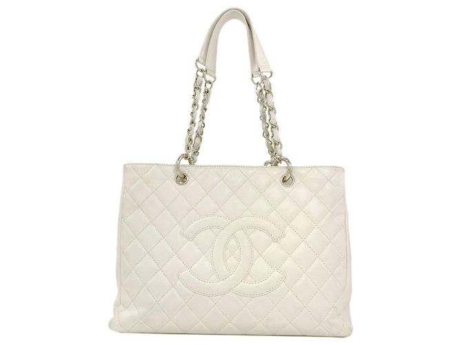 Sac cabas Chanel Coco Mark Matelassé Blanc