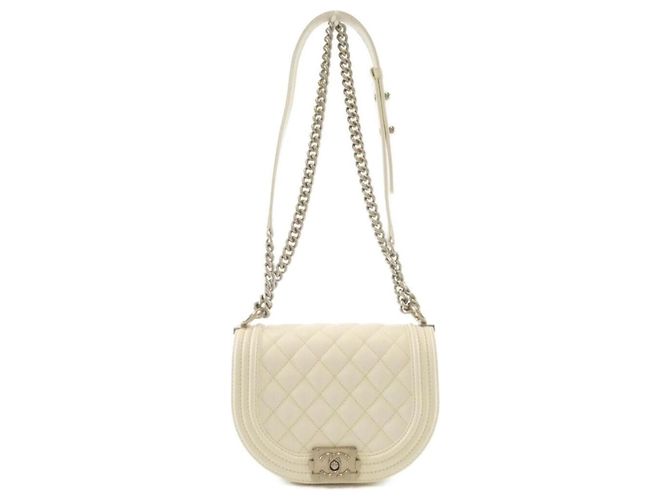 Borsa a Spalla Chanel Boy Line AS3350 Bianco