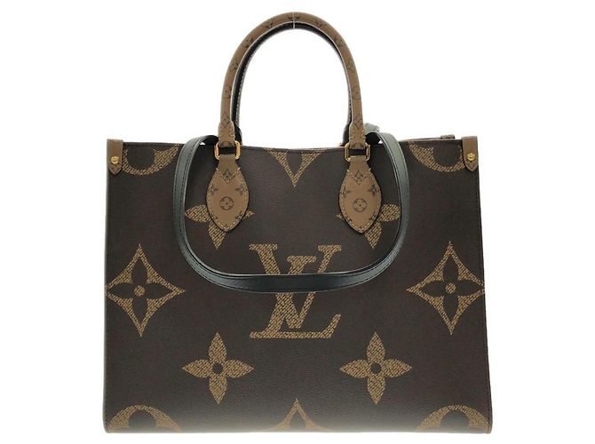 Louis Vuitton Monogram Giant OnTheGo MM Handbag Brown