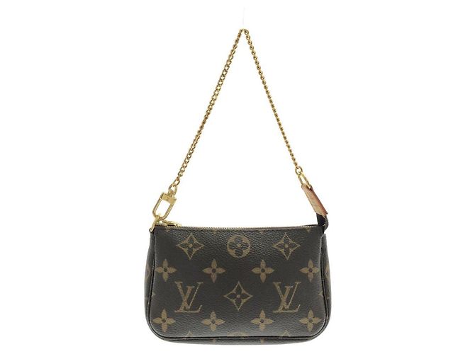 Louis Vuitton Monogram Mini Pochette Accessoires Marrone