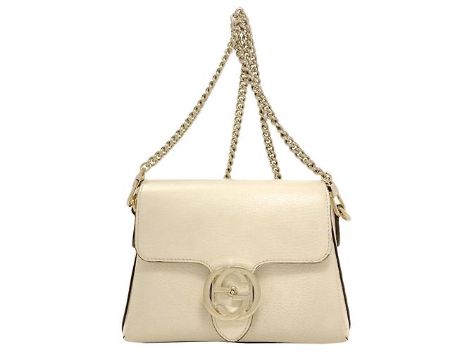 Borsa a Spalla Gucci Interlocking G Chain Crudo