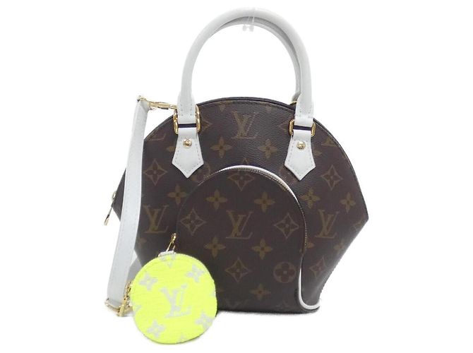 Bolsa Louis Vuitton Monogram Ellipse BB Marrom Branco Monograma