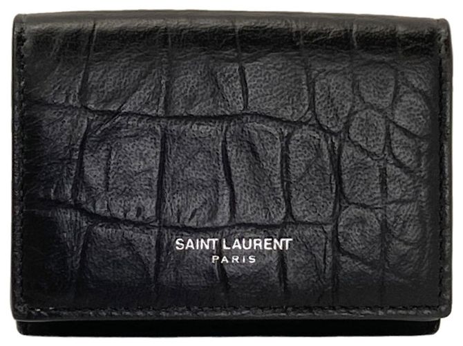 Saint Laurent Bi-Fold Leather Wallet Black